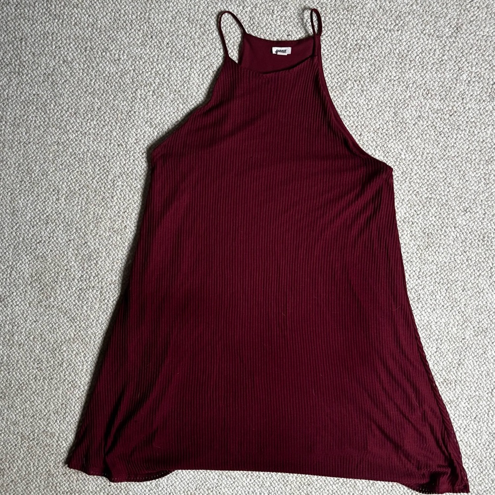 Garage Maroon Halter Dress